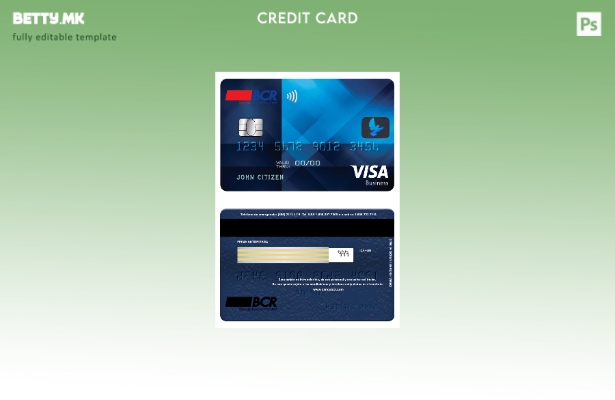 модерен стил Костарика Шаблон за виза за визит картичка на Банката на Костарика 